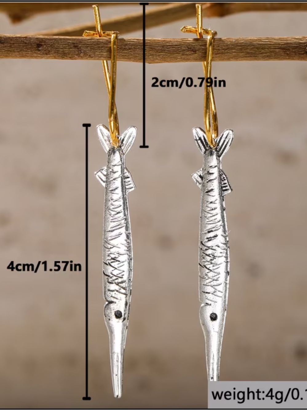 Fish Earrings - Picture 3 of 3